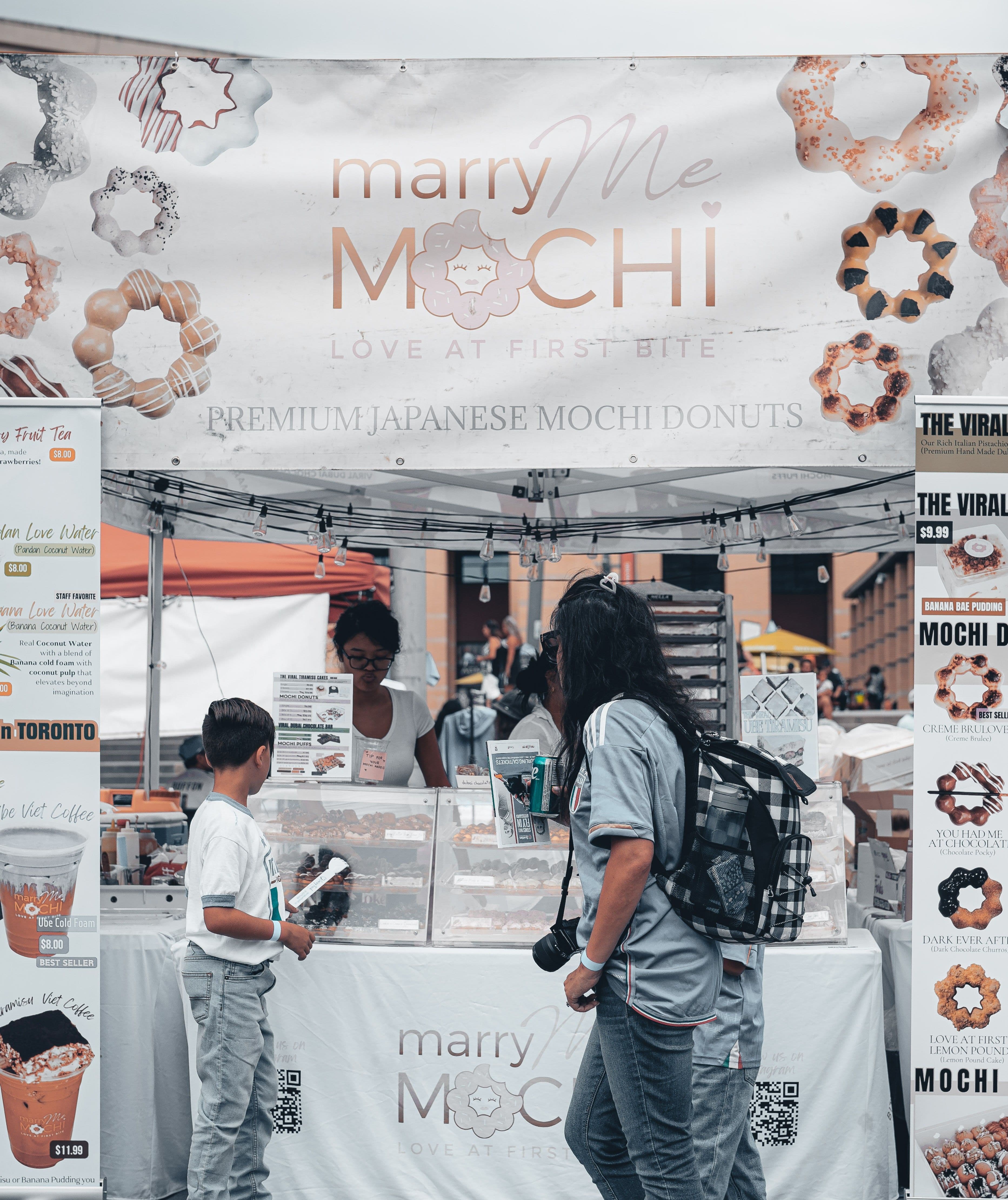 Vendor booth set up for local food pickup